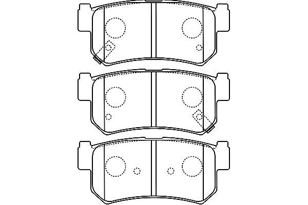 KAVO PARTS Bremžu uzliku kompl., Disku bremzes BP-7503